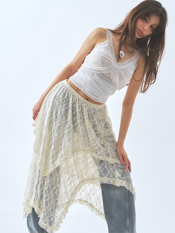 layered lacy skirt