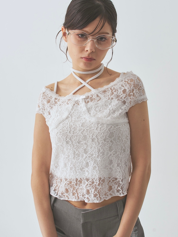 lace ballerina neck tp