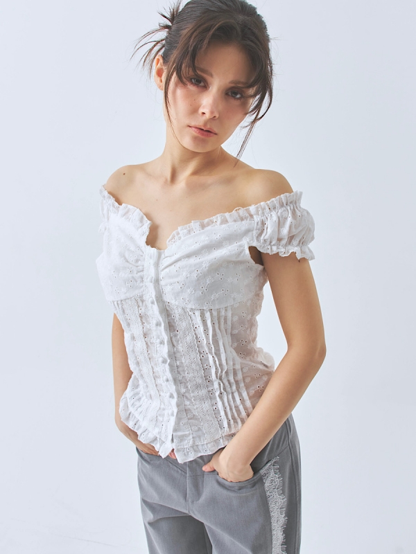 cottonlace coquette blouse