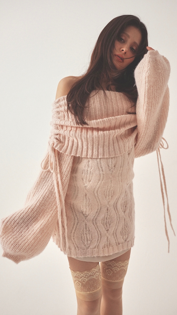 side gather loose knit